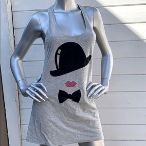 South Parade top hat long racer tank